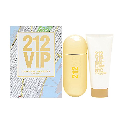 212 VIP by Carolina Herrera Gift Set for Women: 2.7 oz. Eau de Parfum Spray + 3.4 oz. Body Lotion