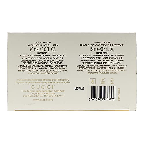 Gucci Guilty 2 Piece Gift Set for Women 3 Oz Eau de Parfum Pour Femme Spray + 0.5 Ounce EDP Travel Spray