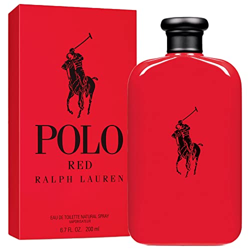 Ralph Lauren - Polo Red - Eau de Toilette - Men's Cologne - Woody & Spicy - With Grapefruit, Saffron, and Redwood - Medium Intensity - 6.7 Fl Oz