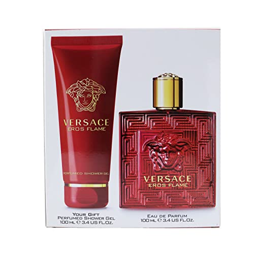 Versace Eros Flame Eau de Parfum and Shower Gel 2 Piece Set for Men