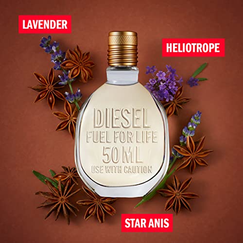 Diesel Fuel for Life Eau de Toilette Spray Perfume for Men, 4.2 Fl. Oz.