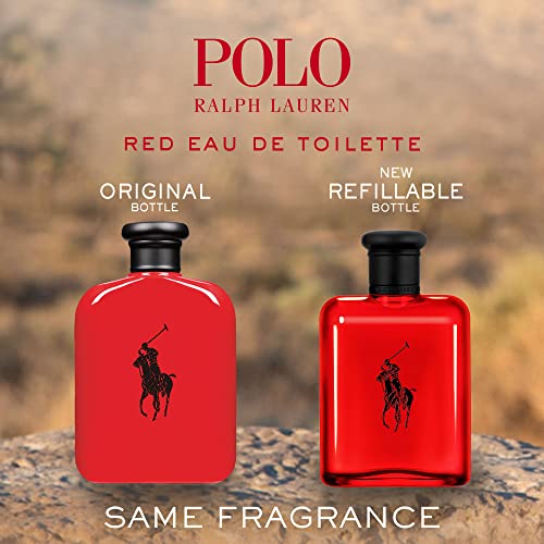 Ralph Lauren - Polo Red - Eau de Toilette - Men's Cologne - Woody & Spicy - With Grapefruit, Saffron, and Redwood - Medium Intensity - 6.7 Fl Oz